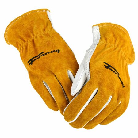 FORNEY Split Back Cowhide Leather Driver Work Gloves Menfts M 53123